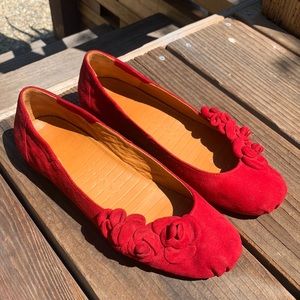 Red Chie Mihara Reina Ballet Flats